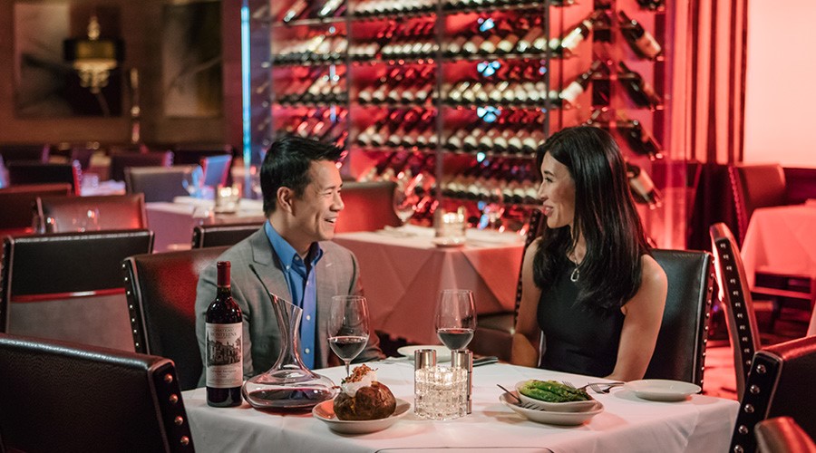 Couple sitting at a restaurant
