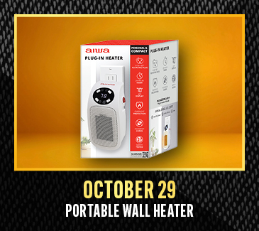 October 29 Gift Giveaway - Portable Wall Heater